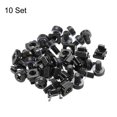 thumbnail image 4 of Uxcell Rack Mount Cage Nuts M6x10mm Mounting Screws Iron Zinc Plated with Washers, Black 10 Sets, 4 of 4