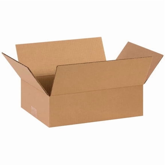 25-Pack 15x11x4 Flat Corrugated Cardboard Shipping Boxes