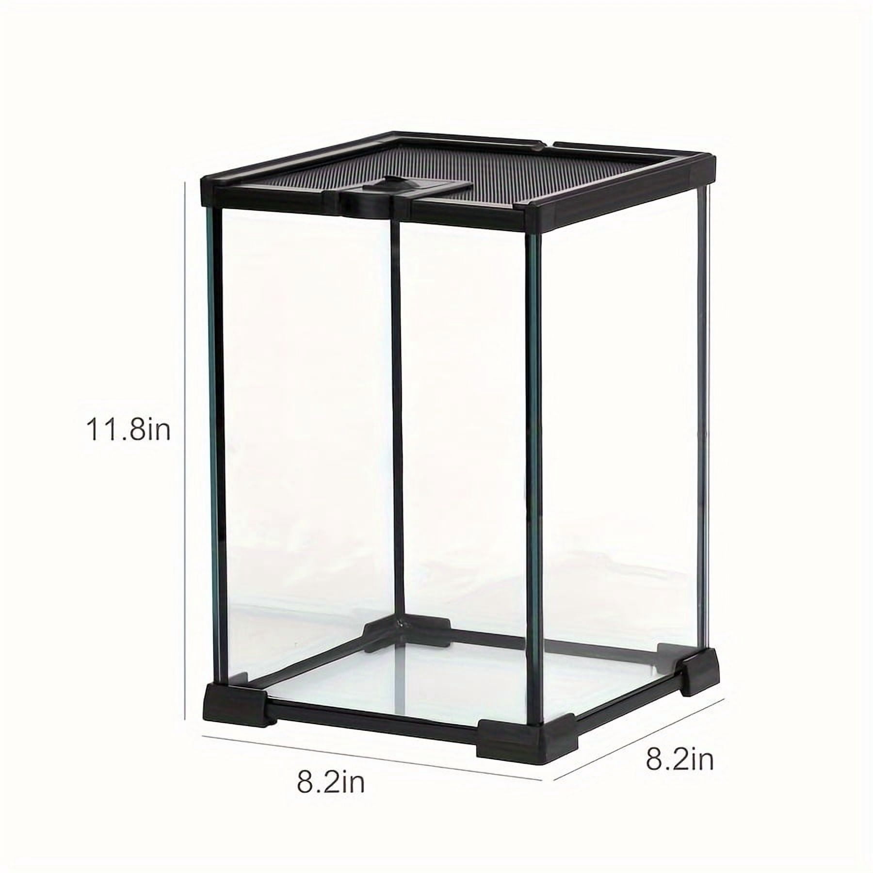 FINAQUA Reptile-specific glass terrarium with top opening and locking lid, suitable for lizards / geckos / frogs