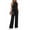Black, variant on 2 Piece Sets for Women Casual Summer Outfits Sleeveless Tops and Wide Leg Pants with Pockets Travel Vacation Lounge Sets