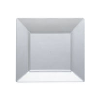 EMI Yoshi 10 3/4" Clear Square Dinner Plastic Plate 10ct.