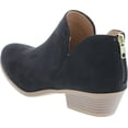 thumbnail image 3 of SODA Women's Mafic Almond Toe Faux Suede V Side Western Stacked Block Mid Heel Ankle Boot, 3 of 7