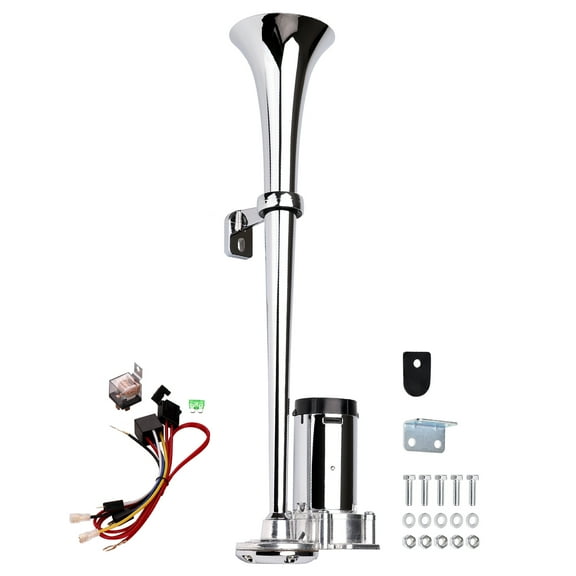 FARBIN Air horn for truck loud truck horn 12v train horn loud car horn airhorn 150db air train horn kit with compressor train horn for car truck horns for pickups (Integrated Single tube, 12V)