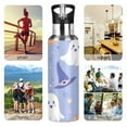 thumbnail image 7 of Yayeee 20oz Insulated Water Bottle Double Wall Stainless Steel with Flip Straw Lid, Blue Halloween, 7 of 7