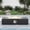 Black, variant on VENTOPYR Outdoor Propane Fire Pit Table, 56-inch x 28-inch Rectangle Terrazzo White Concrete-Like Finish, 50,000 BTU Stainless Steel Burner w Blue Fire Glass, Wind Guard, Raincover