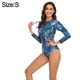 thumbnail image 2 of Traje de baño de una pieza para mujer, ropa de surf sexy, traje de baño deportivo de manga larga, 2 of 5