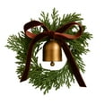 thumbnail image 2 of Dserhfy Mini Christmas Cedar Wreath Small Artificial Xmas Wreath with Bell And Ribbon Bow for Christmas Tree Mantle Window Fireplace Kitchen Decoration, 2 of 8