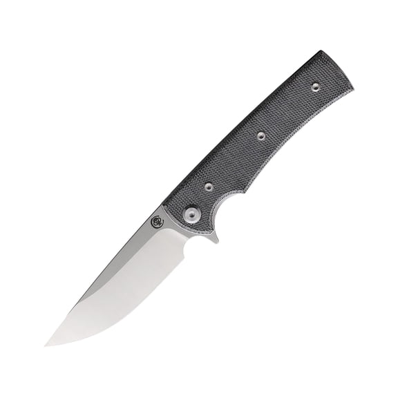 Chaves Knives Liberation Street Pocket Knife 3.5" Drop Point ELMAX Satin Blade Micarta Handle Black