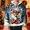 004 Navy, variant on Men's Christmas Sweatshirt Hoodie Loose Fit Pullover Santa Claus Print Long Sleeve Casual Sweatshirts with Pocket