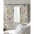 thumbnail image 4 of Wildflowers Blackout Curtains for Bedroom Living Room Darkening Curtains 63 Inches Long Blossoming Botanical Prints Garden Floral Window Curtain 2 Panels Set Window Treatment Grommet Drapes 42"x63", 4 of 9