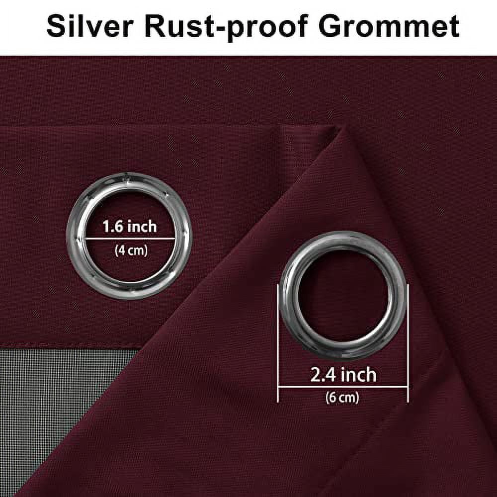 DWCN 100% Blackout Curtains 63 Length Long for Living Room/ Bed Room Thmeral Insulated Soundproof Window Curtain Panels for Kids Set of 2 (Burgundy,52"W x 63"L)
