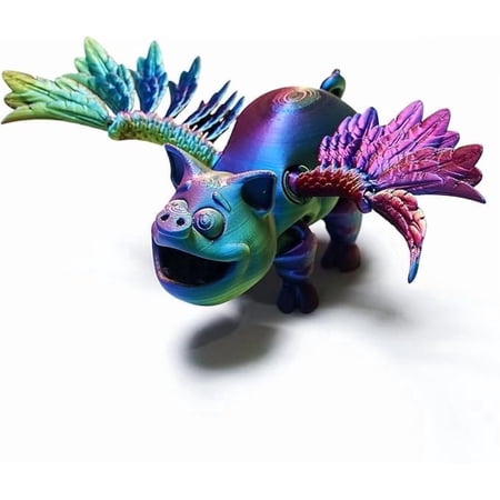 3D Printed Fliggy Toys,Articulated Pig Models,Flexible Joint Animal lacertid Figurines, Stress Relief, Fidget restlessness, ADHD Toys, Surprise Fantasy Gifts