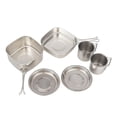 thumbnail image 4 of YSNOOWE Camping Kitchenware Camping Cookware Set Silver Easy to Clean Portable 1 Set, 4 of 8