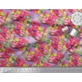 thumbnail image 3 of Soimoi Poly Georgette Fabric Leaves & Lotus Floral Decor Fabric Printed Yard 42 Inch Wide, 3 of 3