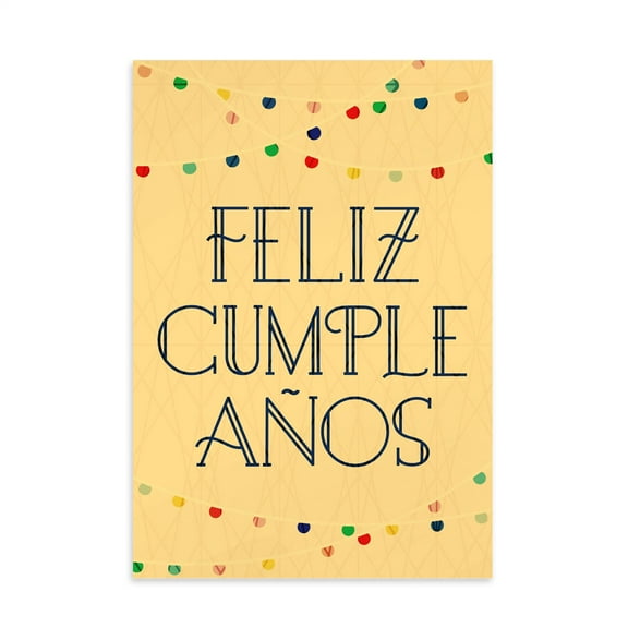 Hallmark Business Bulk Spanish Birthday Cards (Feliz Cumpleaños Party Lights), 25 ct.