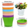 thumbnail image 2 of 20 Pack 4 Inch Plant Pots Bulk Small Plastic Planters Pots with Drainage Holes Flower Pot for Succulent, Cactus, Herb, African Violet (50pcs-Multicolor, 4Inches), 2 of 23