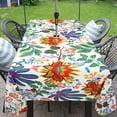 thumbnail image 2 of Outdoor Tablecloth with Umbrella Hole for Rectangle Table, Waterproof Flowers Patio Table Cloth with Zipper - 60 x 102 inches, 2 of 6