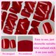 thumbnail image 3 of Uñas postizas adhesivas LuckForever de 240 piezas, cortas cuadradas, rojo oscuro, 3 of 8