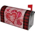 thumbnail image 3 of Valentine‘s Day Mailbox Covers Romantic Red White Hearts Ballon Mailbox Covers Magnetic Waterproof Wraps Post Letter Box Covers Decoration for Outside Standard Size 25.5x21 Inch, 3 of 6