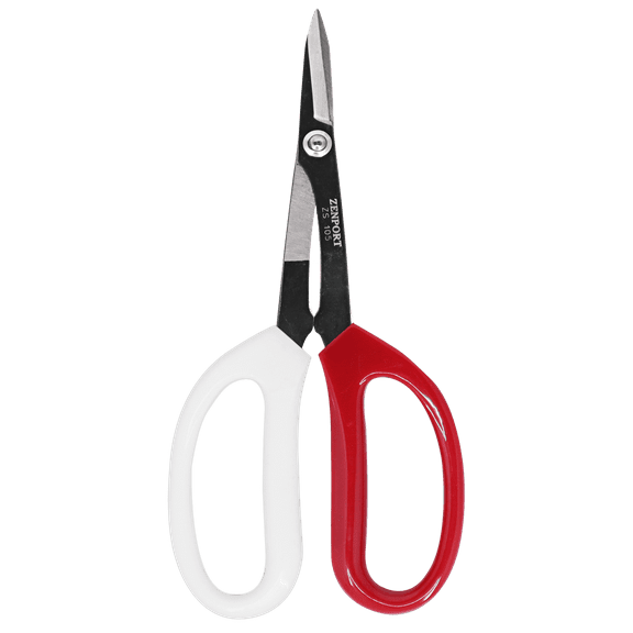 Zenport ZS105 Deluxe Garden Scissors, 6.5-Inch, 1.5 Inch Carbon Steel Blades, Red/White