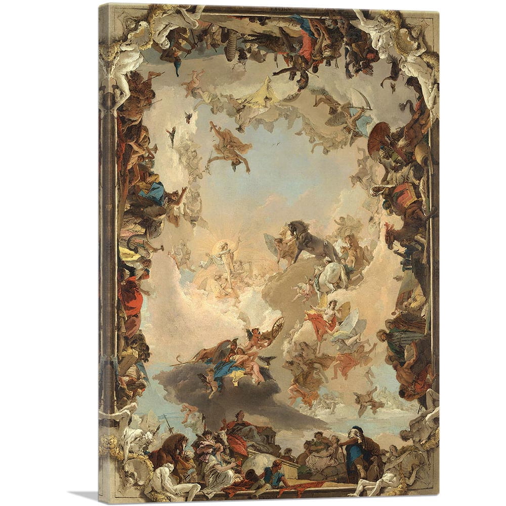 ARTCANVAS Allegory Of The And Continents 1752 Canvas Art Print
