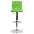 thumbnail image 7 of Contemporary Tufted Vinyl Adjustable Height Barstool with Chrome Base, Set of 2, Multiple Colors, 7 of 7