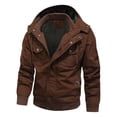 thumbnail image 4 of Men's Fit Relaxed Work Coat Fleece Lined Waterproof Workwear Winter Hooded Jacket with Multiple Pockets, 4 of 8