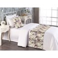 thumbnail image 2 of Spring Bed Runner Set, Flourishing Floral Pattern Blossoms of Garden Romance on Ivory Backdrop, Decorative Bedding Scarf & a Pillow Sham for Hotels Homes, Twin, Sage Green Dried Rose, by Ambesonne, 2 of 3