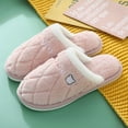 thumbnail image 4 of KYAIGUO Mens Womens Slippers Warm Slippers Shoes Comfy Slippers Memory Foam Plush Winter Cotton Warm House Shoes Non-slip Comfortable Slip-On House Shoes, 4 of 8