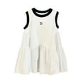 thumbnail image 2 of LOVZFMLL Robe d'Été Sans Manches pour Filles avec Coutures Contrastées, 2 of 5