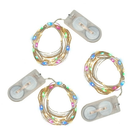String Of Led Lights Set of 3 Multi-Colored Battery Operated Mini LED String Lights 76