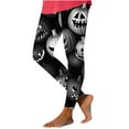 thumbnail image 7 of Uaswgudfs Halloween Leggings For Women Pumpkin Ghost Costume Adult Fall Outfit High Waist Workout Strenchy Tummy Control Yoga Pants Blue-C S, 7 of 7