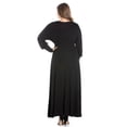 thumbnail image 3 of Women's Plus Long Sleeve Empire Maxi Dress, 3 of 3