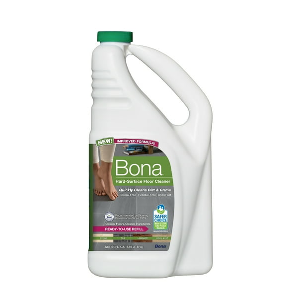 Bona MultiSurface Floor Cleaner Refill, for Stone Tile Laminate and LVT/LVP, 64 fl oz