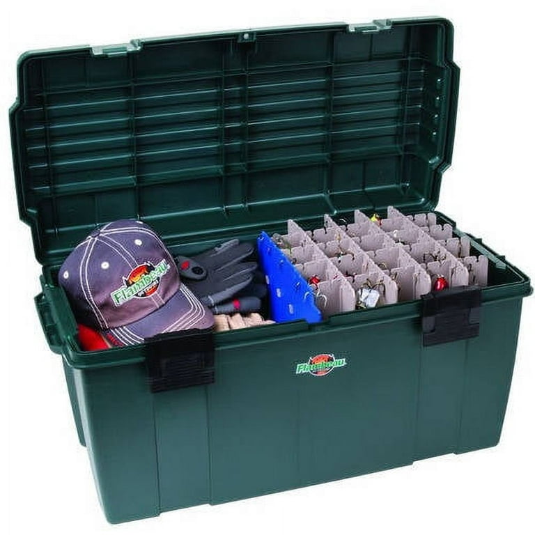 Flambeau Outdoors 6127ZR Maximizer Large Lure Fishing Tackle Boxes and Bait  Storage Box with Zerust Anti-Corrosion Technology, 1 Dry Box, Deep Green 