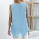 thumbnail image 4 of Camiseta de verano sin mangas con cuello redondo de doble capa de gasa para mujer, 4 of 6