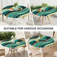 thumbnail image 7 of Blue and Gold Marble Glitter Streaks Pattern Round Fitted Tablecloth with Elastic Edge,Dining Table Cover Waterproof,Outdoor Round Tablecloth for Camping,Dining,Indoor and Outdoor, 7 of 7