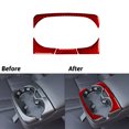 thumbnail image 1 of Red Carbon Fiber Rear Armrest Cup Holder for Land Rover Discovery Sport 2015-19, 1 of 4