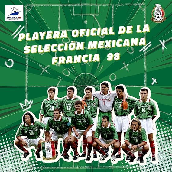 Soccer Jersey Playera Seleccion Mexicana 98 Francia 1998 Jersey