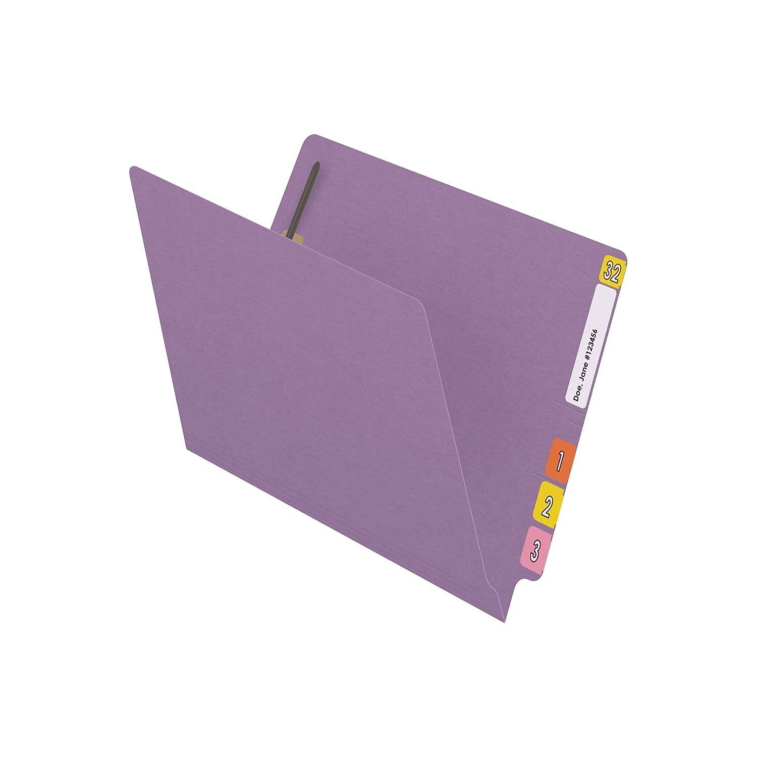 Medical Arts Press Reinforced End Tab File Folder Straight Cut Letter-Size Lavender 50/Box
