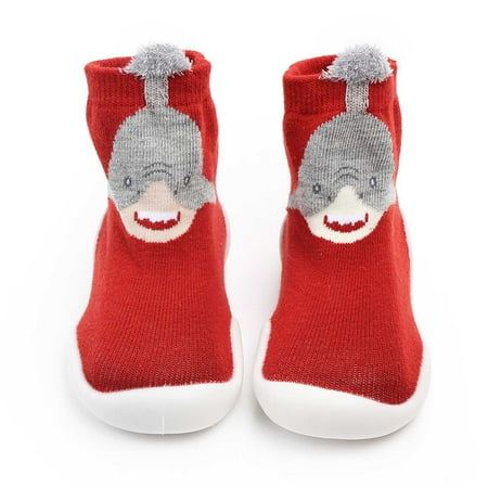 

VEKDONE 2023 Clearance Christmas Deals First Walker Baby Boys Girls Shoes Infant Toddler Winter Footwear Prewalker Boots Non Slip Cartoon Children s Toddler Shoes