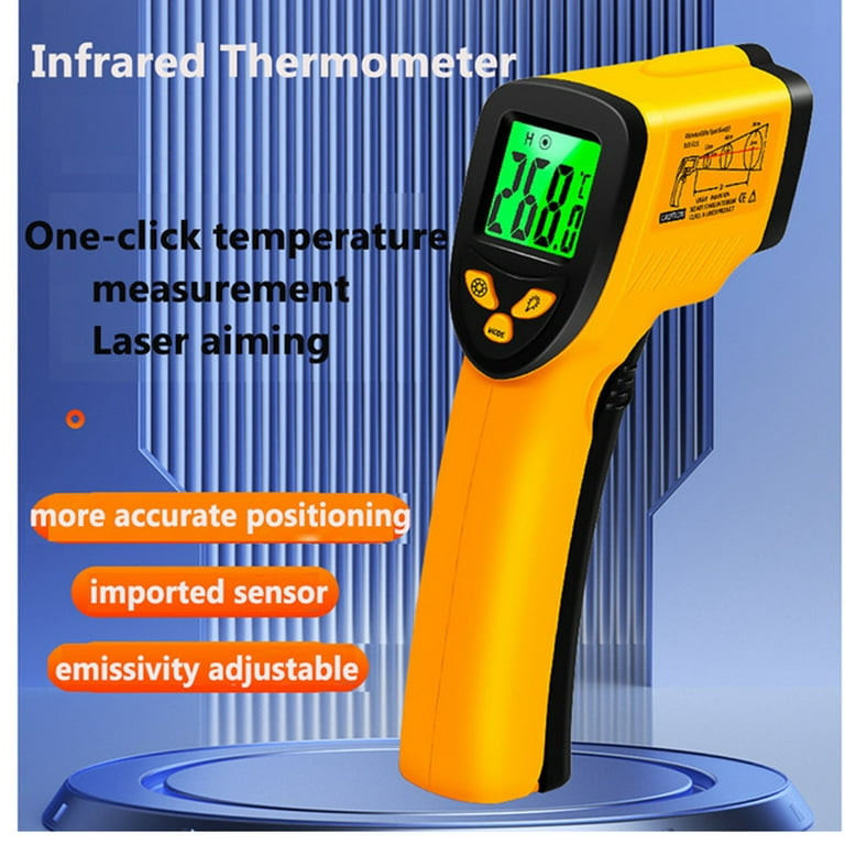 Xhy Infrared Thermometer Non-Contact High Precision Digital Home Baking  Handheld Oil Temperature Gun Thermometer Industrial Kitchen Temperature