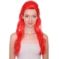 thumbnail image 2 of HPO Adult Women Poison Ivy Wig, Red Color Halloween Head Wig, Made of Synthetic Fiber, 2 of 10