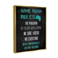 thumbnail image 4 of Stupell Industries Vintage Game Room Rules Art for Kids Painting Gold Floater Framed Canvas Art Print Wall Art, 25 x 31, 4 of 10