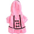 thumbnail image 1 of Ropa para perros Abrigo de invierno para perros de tamaño pequeño Chihuahua/Yorkshire/Bulldog francés/Shih Tzu Chaqueta para cachorros con disfraz de capucha (rosa), 1 of 5