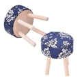thumbnail image 4 of Accesorios para casa de muñecas 1:12, muebles en miniatura para casa de muñecas, taburete de madera y tela de cuatro patas (azul oscuro), 4 of 9