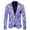 Blazer 215#Blue, variant on Carnival Mens Suit Jacket Glitter Print Jacket Celebration Stylish Shiny Casual Lightweight Sport Coat Daily Formal Outdoor Activities