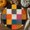 Multicolor, variant on Colorful Squares Round Braided Placemats 15", 2 Pack Abstract Modern Mosaic Blocks Orange Black Heat Insulation Place Mats Washable Non-Slip Table Mats for Kitchen Dining Party