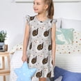 thumbnail image 4 of Fotbe Cute Swan Vestido de Dormir para Niñas de 3 a 10 Años, Mangas Cortas, Estilo Princesa, Pijama Camisón con Mangas Voladas-X-Large, 4 of 6