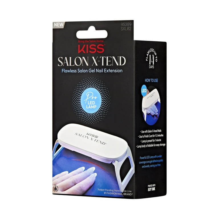 KISS Salon X-tend Pro LED Lamp, Soft Gel DIY Gel Nail Kit System
